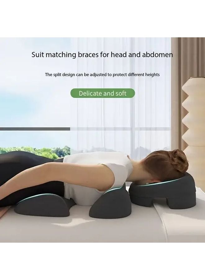 Dark Gray Beauty T Shaped Chest Pillow Massage Cushion For Relaxation And Spa Comfort - Image 2